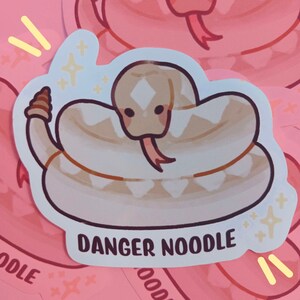 Danger Noodle Laminated Snake Sticker