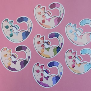 Pride Cat Laminated Sticker