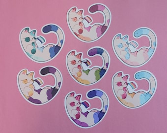 Pride Cat Laminated Sticker