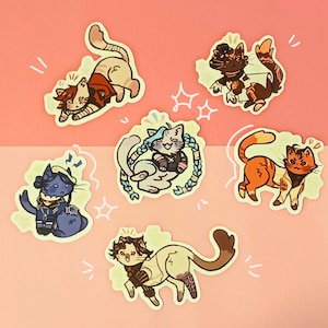 Arcane Cat Laminated Stickers / Cute sticker / Anime sticker / Vinyl sticker / Cat Sticker