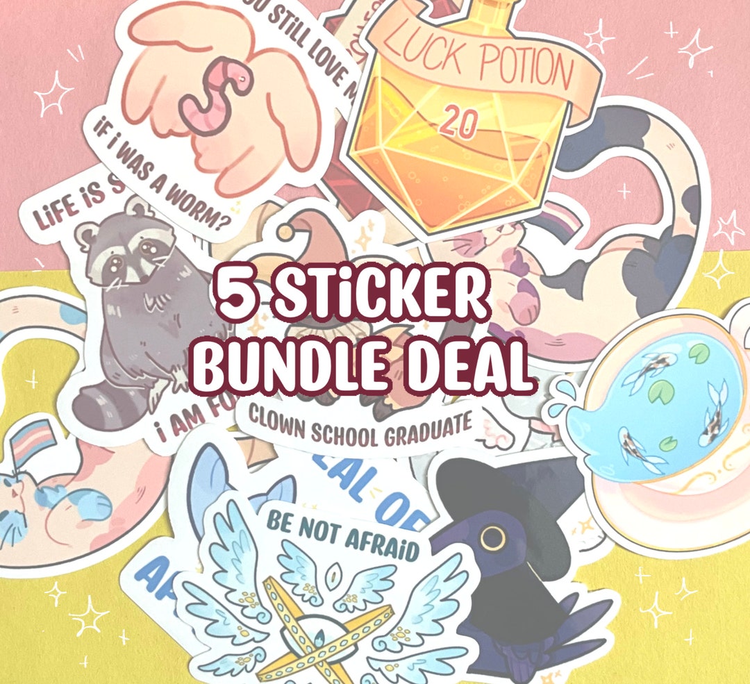 5 Sticker Bundle Discount - Etsy