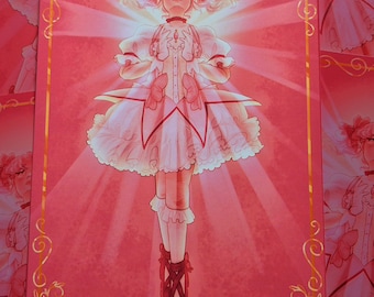 Madoka Kaname Mini Print / Madoka Magica Print / Anime Print / Puella Magi Madoka Magica Art / Wall Art / Wall Decor / Magia Record Art