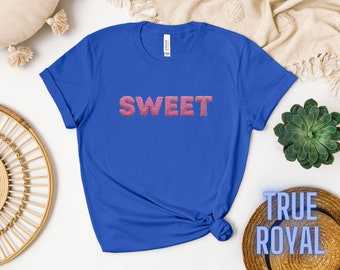 Sweet Donut Lettering T-Shirt, Bella Canvas Tee, Foodie Gift