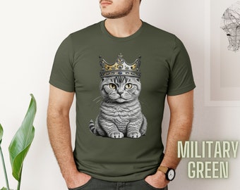 Royal Cat Unisex T-Shirt, King Queen Tee, Cat Lover Gift