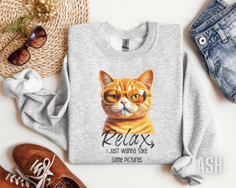 Funny Cat Sweatshirt, True Crime Humor, Unisex Sweater