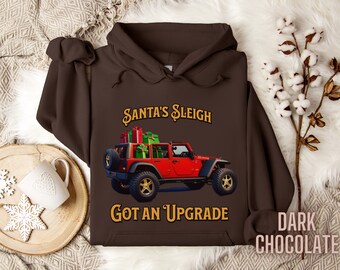Santa's Sleigh Offroad Hoodie, 4x4 Christmas Gift