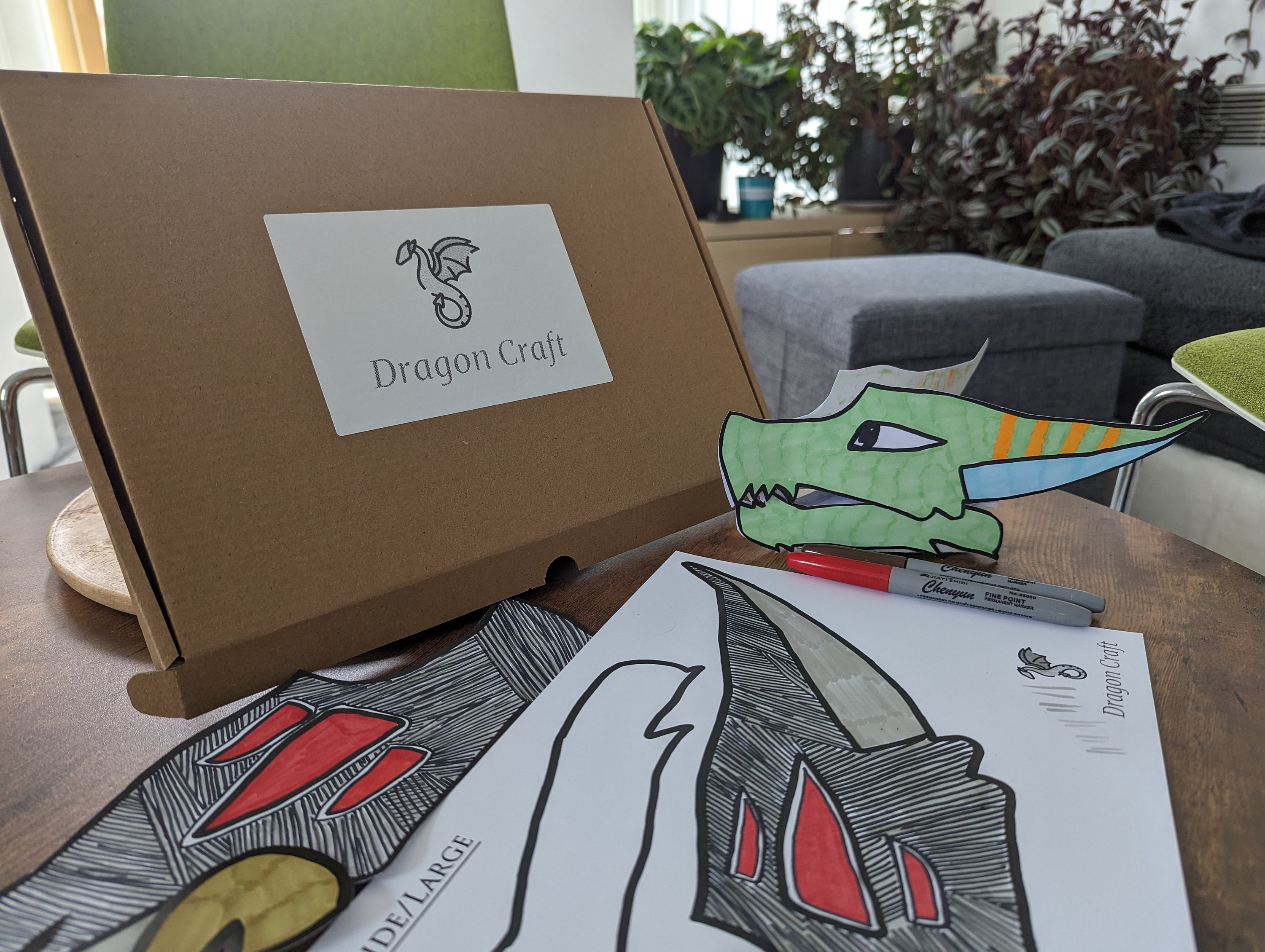 Paper Dragon Puppet Builder Kit. Tiktokdragon as Seen on Tiktok Paper Dragon.  Dragonpuppet. Dragon Template. Craft Activity Set. Dragon Gift 