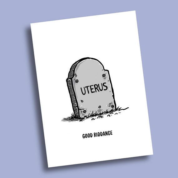 Funny Hysterectomy Recovery Card | Get Well Soon Card | Surgery Recovery Card