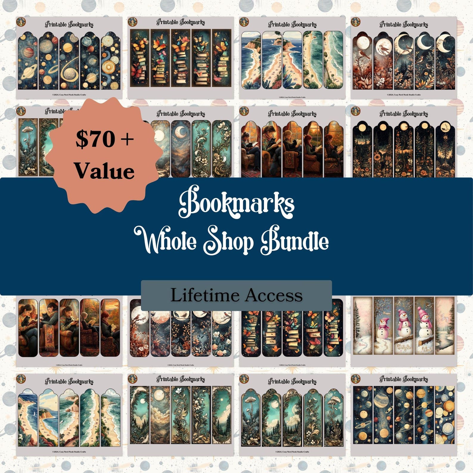 Printable Bookmarks Whole Shop Bundle: JPG + Cricut Files - Etsy
