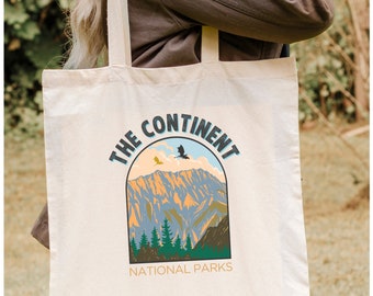 The Fourth Wing National Parks Tote Bag, Bookish Bag for Readers, Basgiath War College, Rebecca Yarros, Dragon Rider, Gifts for Book Lovers