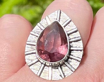 Rosa Amethyst Ring Größe 20cm