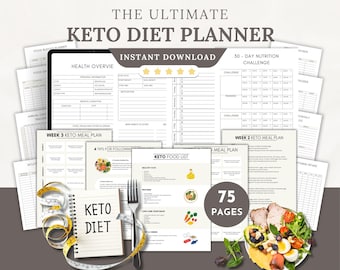 Ultimate Keto Planner: 75-Page Keto Meal Plan Bundle (Digital Download)