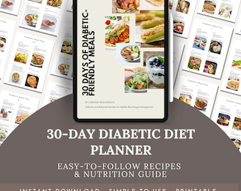 30-Day Diabetic Diet Planner: Recipes & Nutrition Guide (PDF)