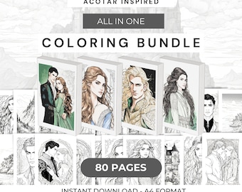 Livre de coloriage ACOTAR : 80 pages d'inspiration prythe (téléchargement numérique)