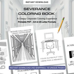 Severance Coloring Book: Corporate Dystopia Stress Relief (PDF Download)