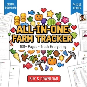 Stardew Valley Tracker Bundle – druckbarer Planer, mehr als 100 Seiten (PDF-Download