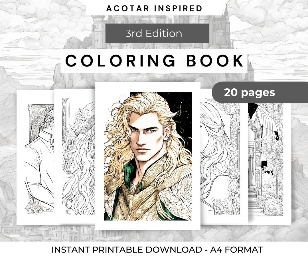 ACOTAR Coloring Book 3rd Edition Velaris Sarah J Maas SJM Coloring ...