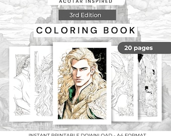Livre de coloriage ACOTAR : édition Velaris, inspiré de SJM (téléchargement PDF)