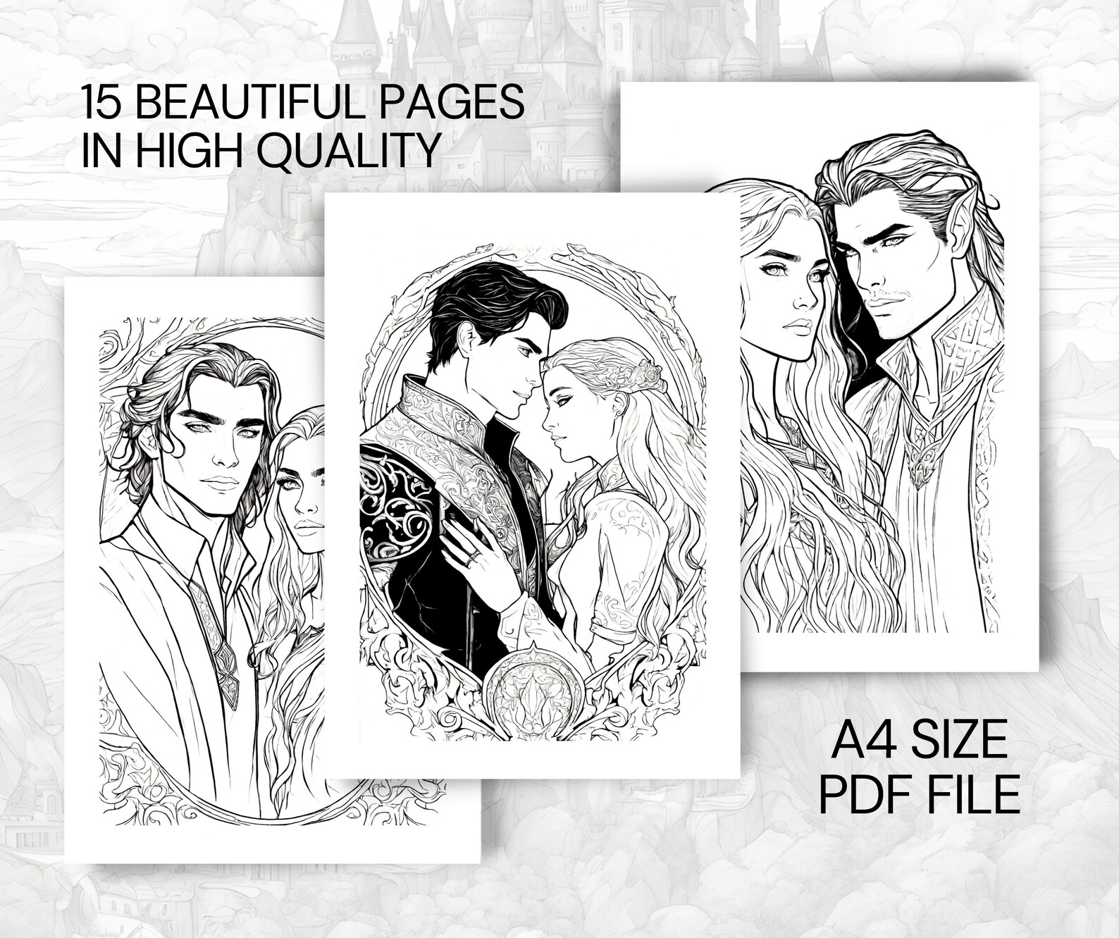 ACOTAR Coloring Book 5th Edition Coloring Pages Acotar Craft SJM Merch ...