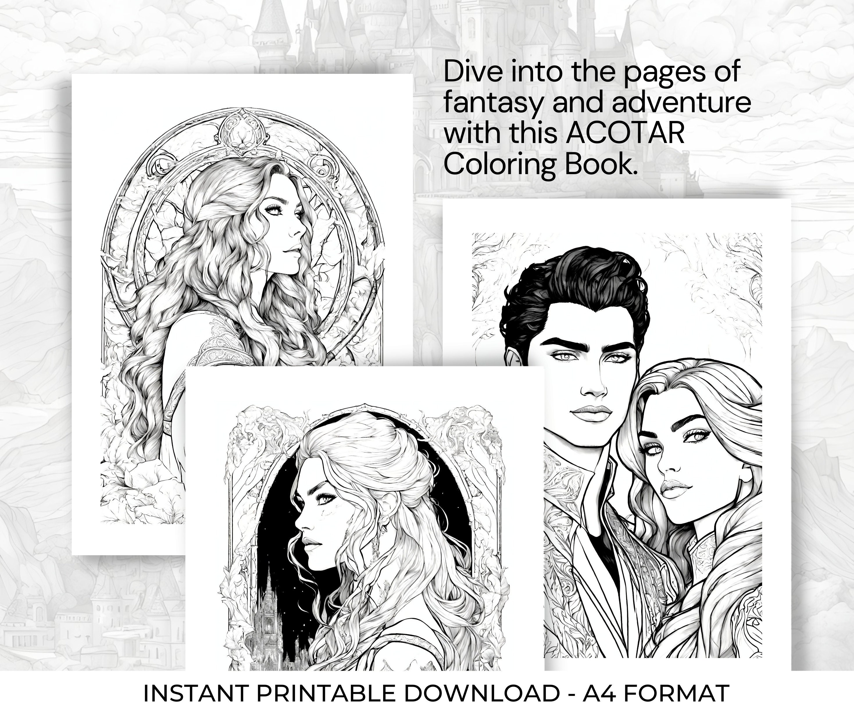ACOTAR Coloring Book Dive Into - Il Fullxfull.5792747483 Gs1o 