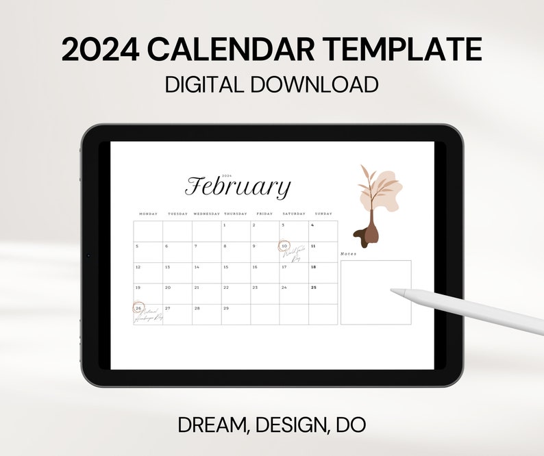 2025 Year Calendar Canva Template Editable and Printable 2025 Wall