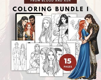 Dibujos para colorear inspirados en FBAA / Arte romántico fantástico (PDF)