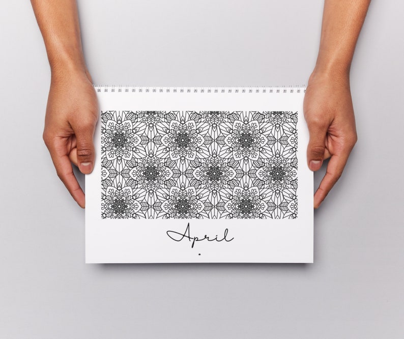 2024 Printable Antistress A4 Calendar, Mandala Calendar Organize Your