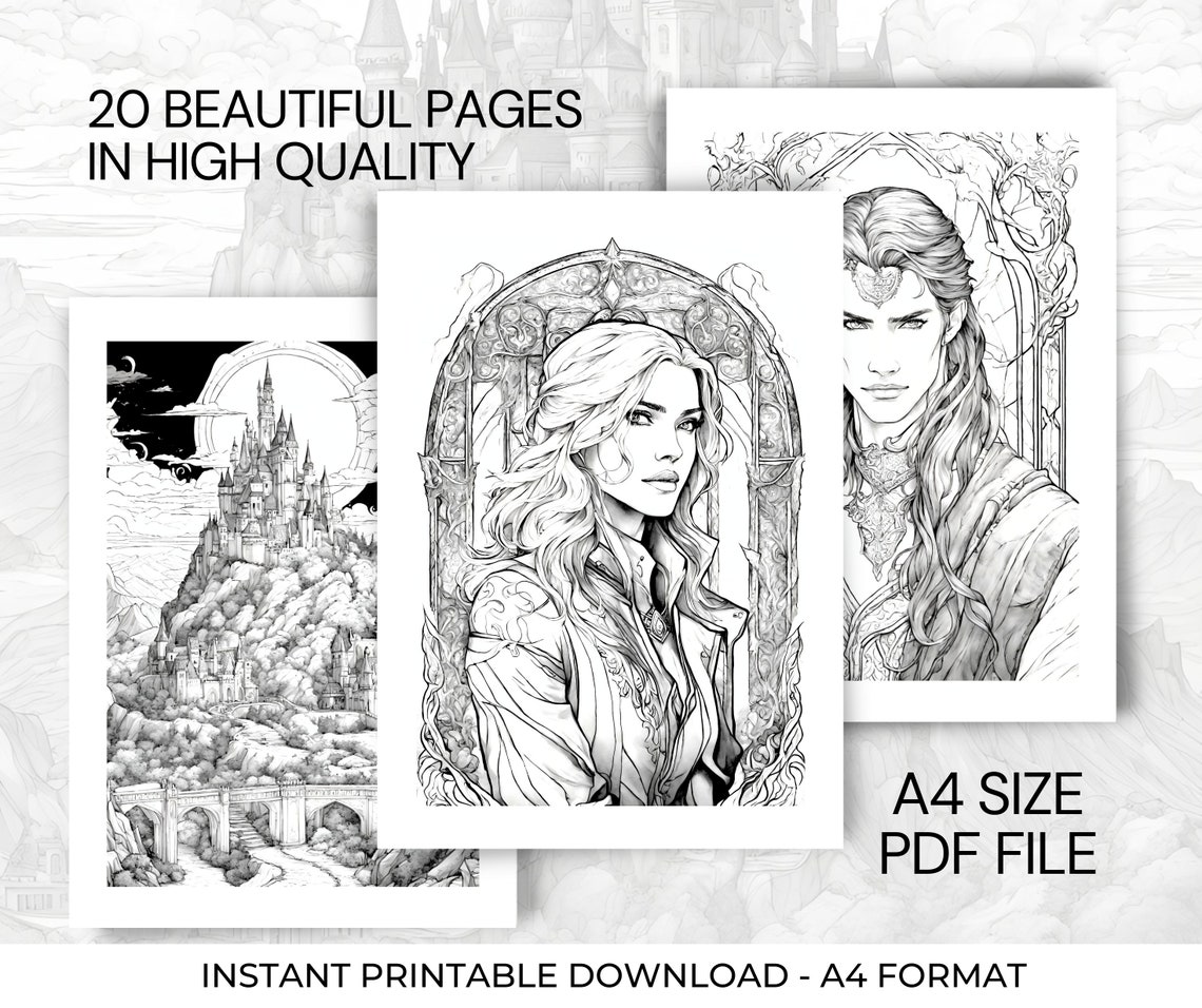 ACOTAR Coloring Book Dive Into the Magical World of Sarah J Maas SJM 