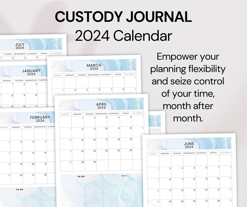 Printable 2024 Child Custody Journal, Custody Planner 2024, Coparenting