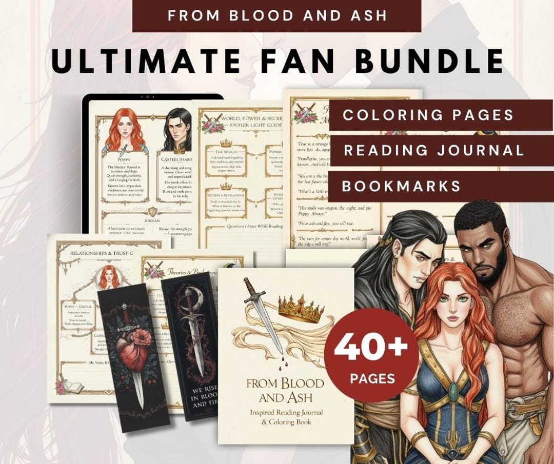 From Blood and Ash Ultimate Fan Bundle FBAA Reading Journal