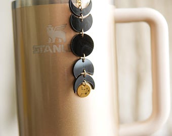Custom Moon Phase Stanley Charm: Celestial Straw Topper, Personalized