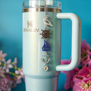 Nautische Stanley-strobedel, strohanger, Stanley-accessoires, gepersonaliseerde Stanley, Stanley-bedel, Stanley Spring-bedel