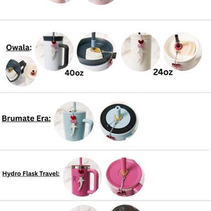 Dije de vaso con copo de nieve de jengibre: accesorio personalizado de Stanley/Owala imagen 10