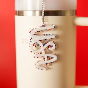 USA Stanley Charm: Patriotic 4th of July Tumbler Accessory