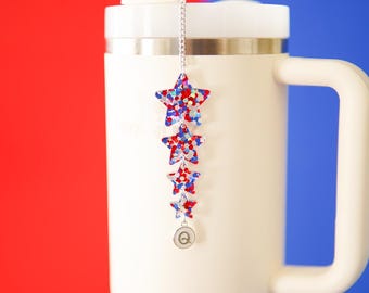 Iriserende sterren en confetti Stanley-bedel: 4 juli-bekeraccessoire