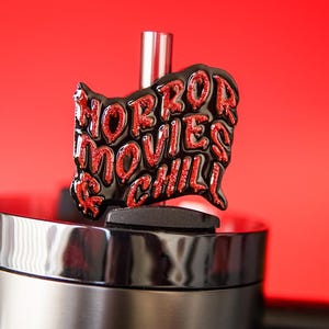 Horror Movies & Chill Straw Topper: 3D Printed Halloween Accessory