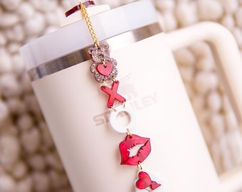 Valentine's Day Stanley Straw Topper: Personalized Charm, Acrylic Accessory