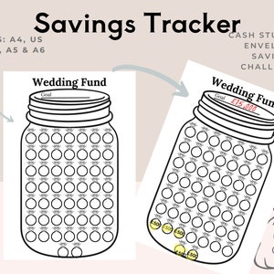 Utskrivbar sparspårning för bröllop: Förlovningsringsburk (digital nedladdning)
