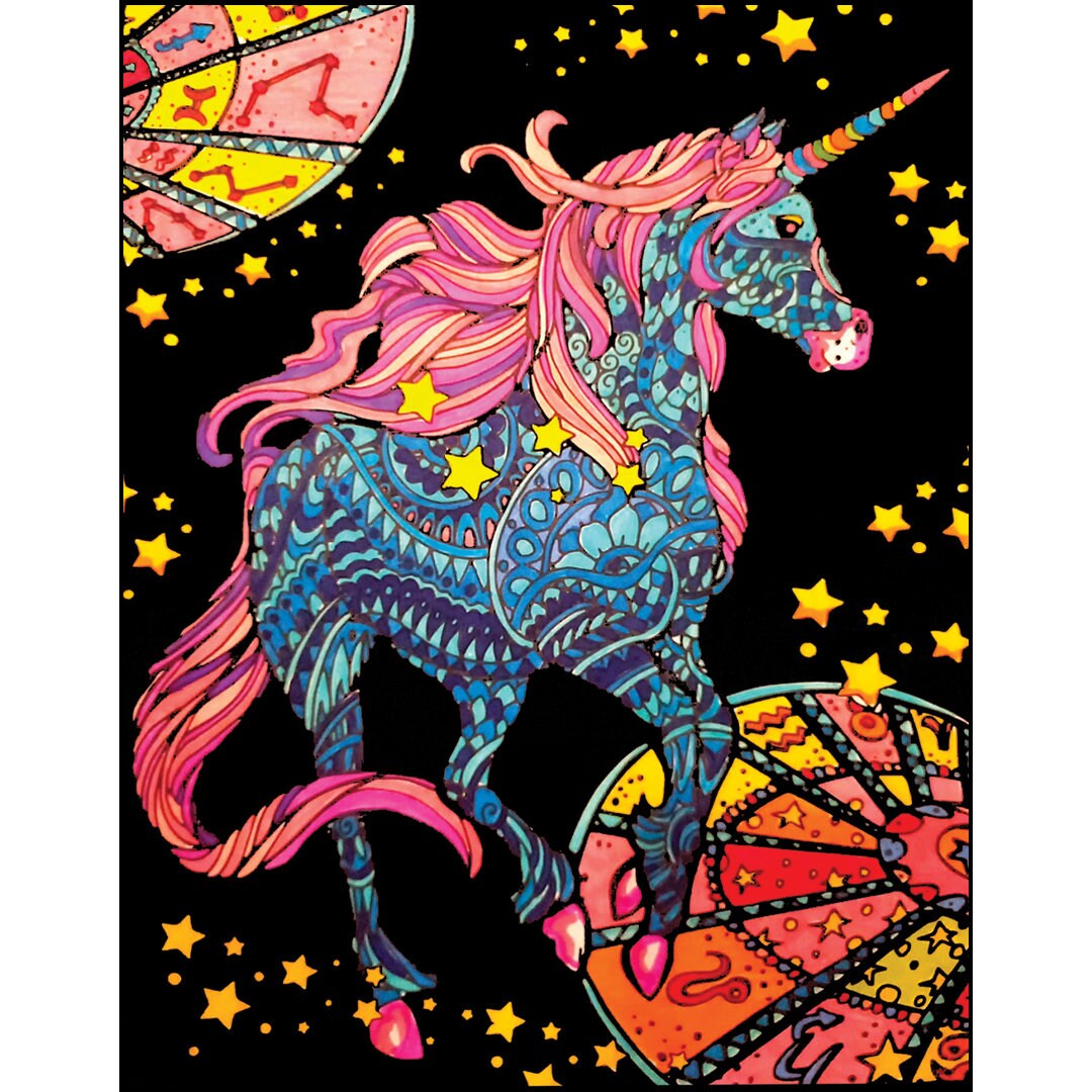Velvet Coloring UNICORN - Colorvelvet-usa - Coloring Picture - Kids ...