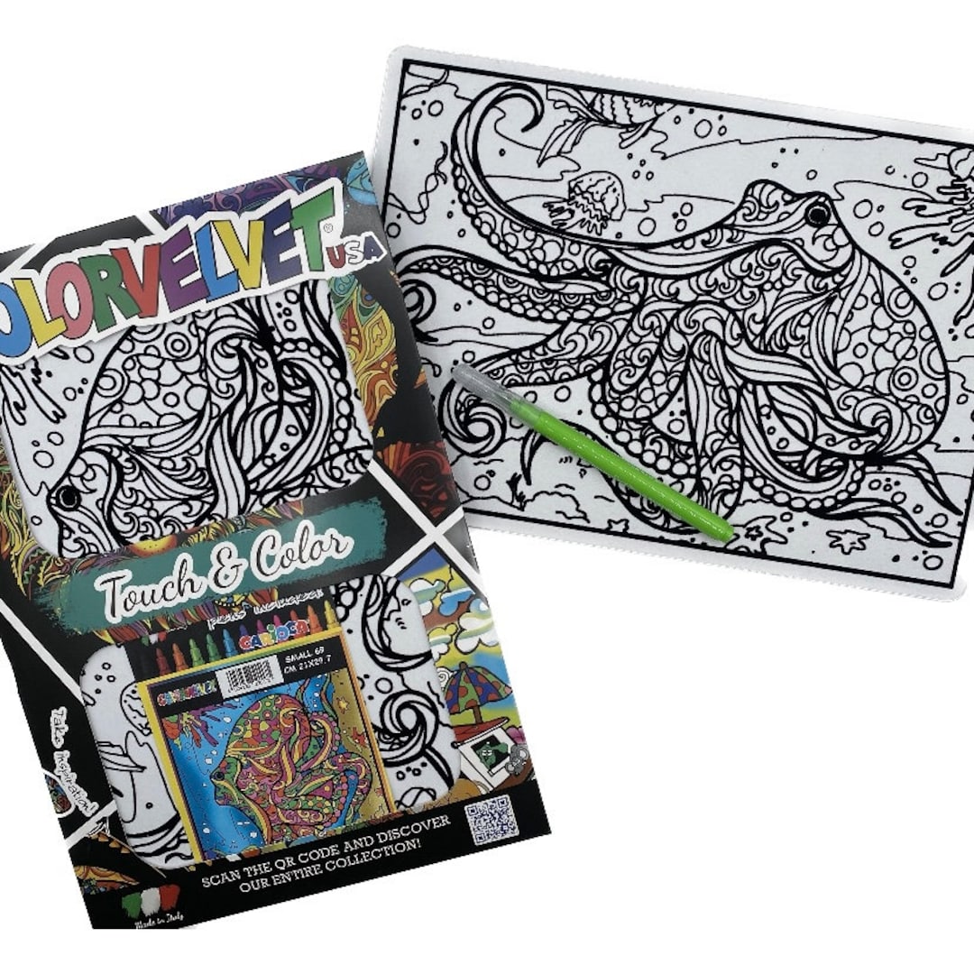 Velvet Coloring OCTOPUS - Colorvelvet-usa - Coloring Picture - Kids ...