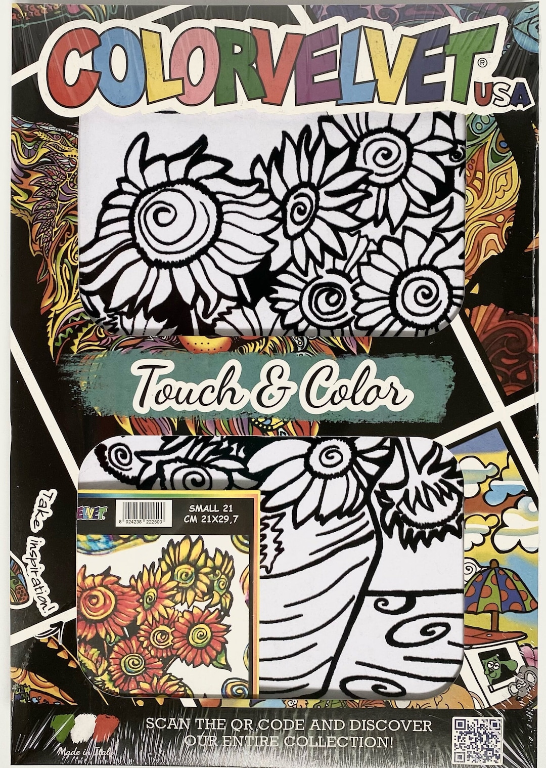 Velvet Coloring SUNFLOWERS - Colorvelvet-usa - Coloring Picture - Kids ...