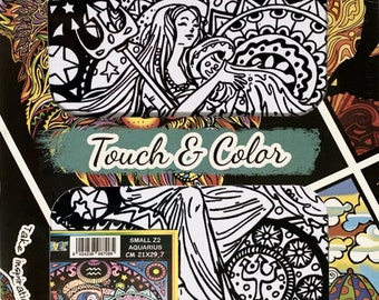 Velvet Coloring AQUARIUS Colorvelvet-usa Coloring Picture Kids Crafts  Stress Management / 11.75 X 8.25 Premium Quality 