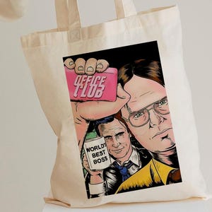 Office Club, Funny The Office TV Show Gift Show Cotton Tote Bag