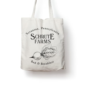 Schrute Farms The Office TV Show Cotton Tote Bag Gift
