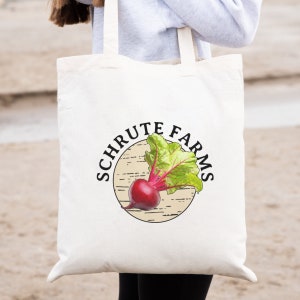 Schrute Farms The Office TV Show Cotton Tote Bag Gift