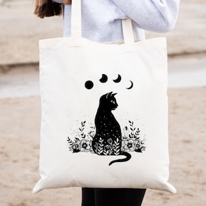 Lunar Cart Stencil Art Cotton Tote Bag Gift