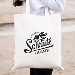 Schrute Farms The Office TV Show Cotton Tote Bag Gift