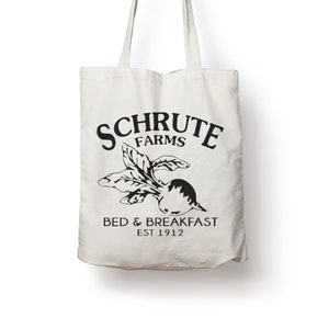 Schrute Farms The Office TV Show Cotton Tote Bag Gift