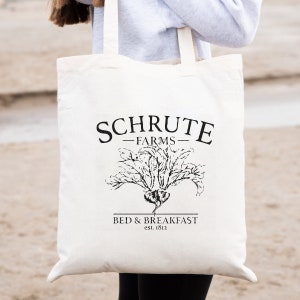 Schrute Farms The Office TV Show Cotton Tote Bag Gift