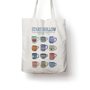Sterne Hohl Tassen Gilmore Girls TV Show Baumwolle Einkaufstasche Geschenk